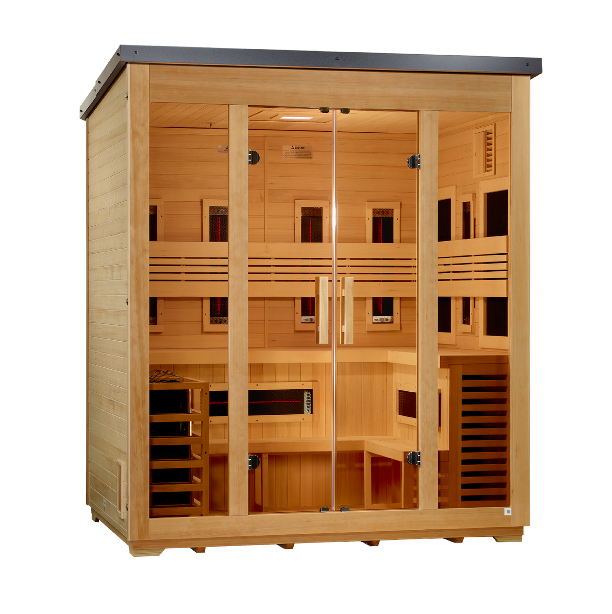 Golden Designs Gargellen 5 Person Hybrid Flat Roof Outdoor Sauna