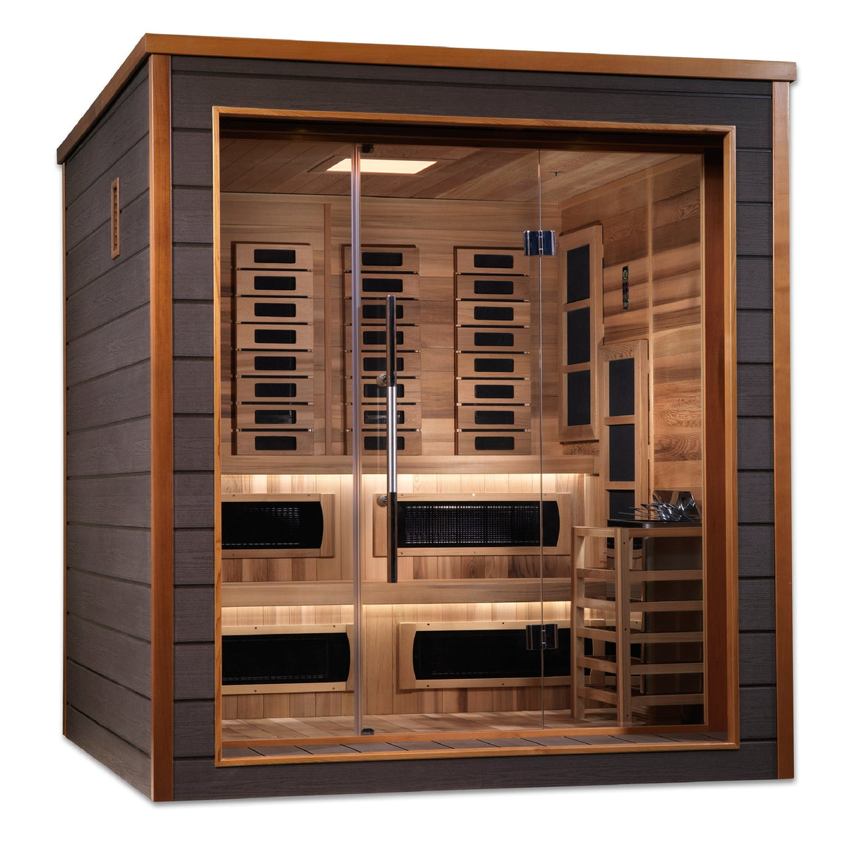 Golden Designs Karlstad 6 Person Outdoor-Indoor PureTech Hybrid Full Spectrum Sauna