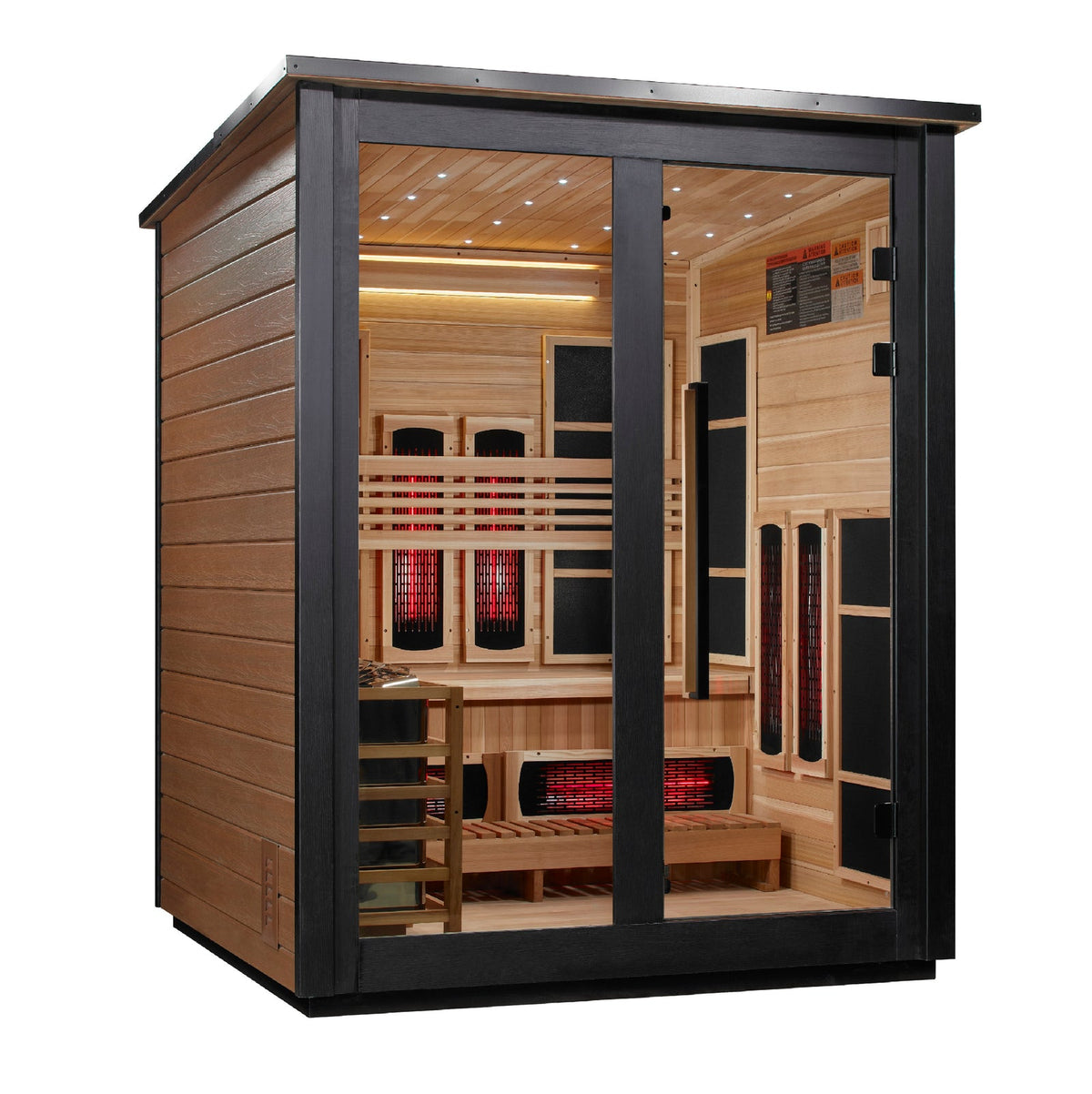 Golden Designs Loviisa 3 Person 2 Tone Barn Hybrid Outdoor Sauna